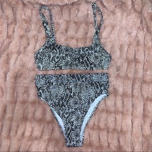High-waisted Snake print xhilaration bikini